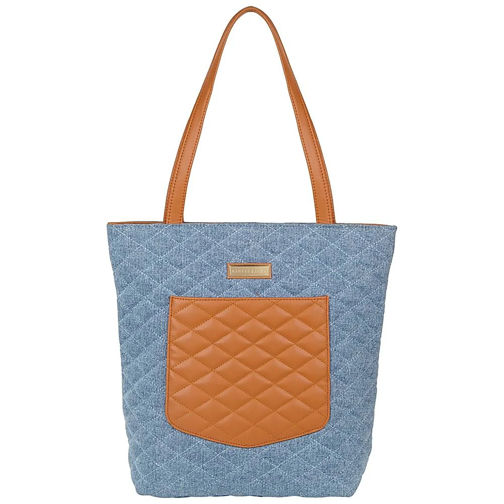 Kanvas Katha Tote Bag (KKBDT002) Ice Blue