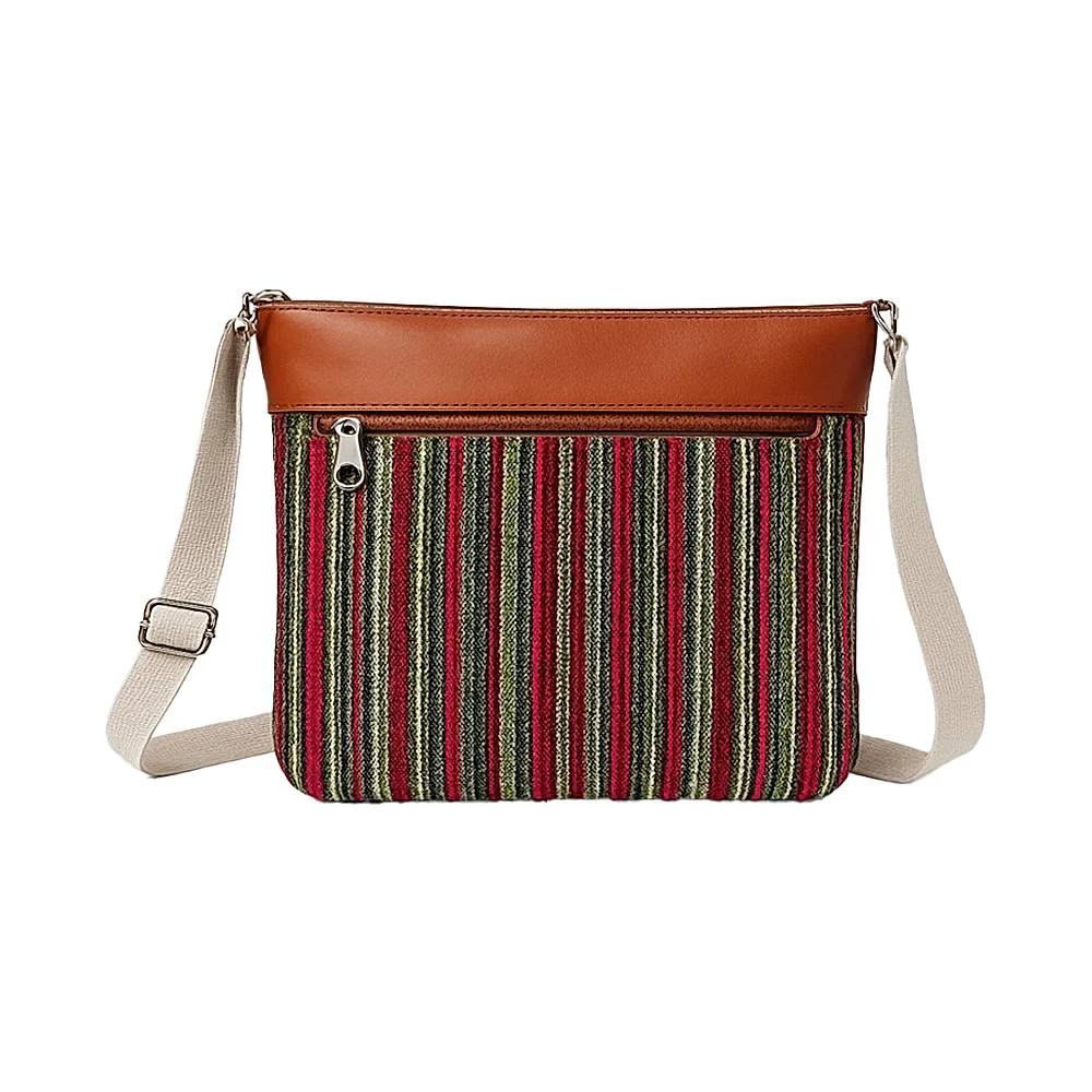 The purani Jeans Jute Denim Shoulder Bag - Multicolour