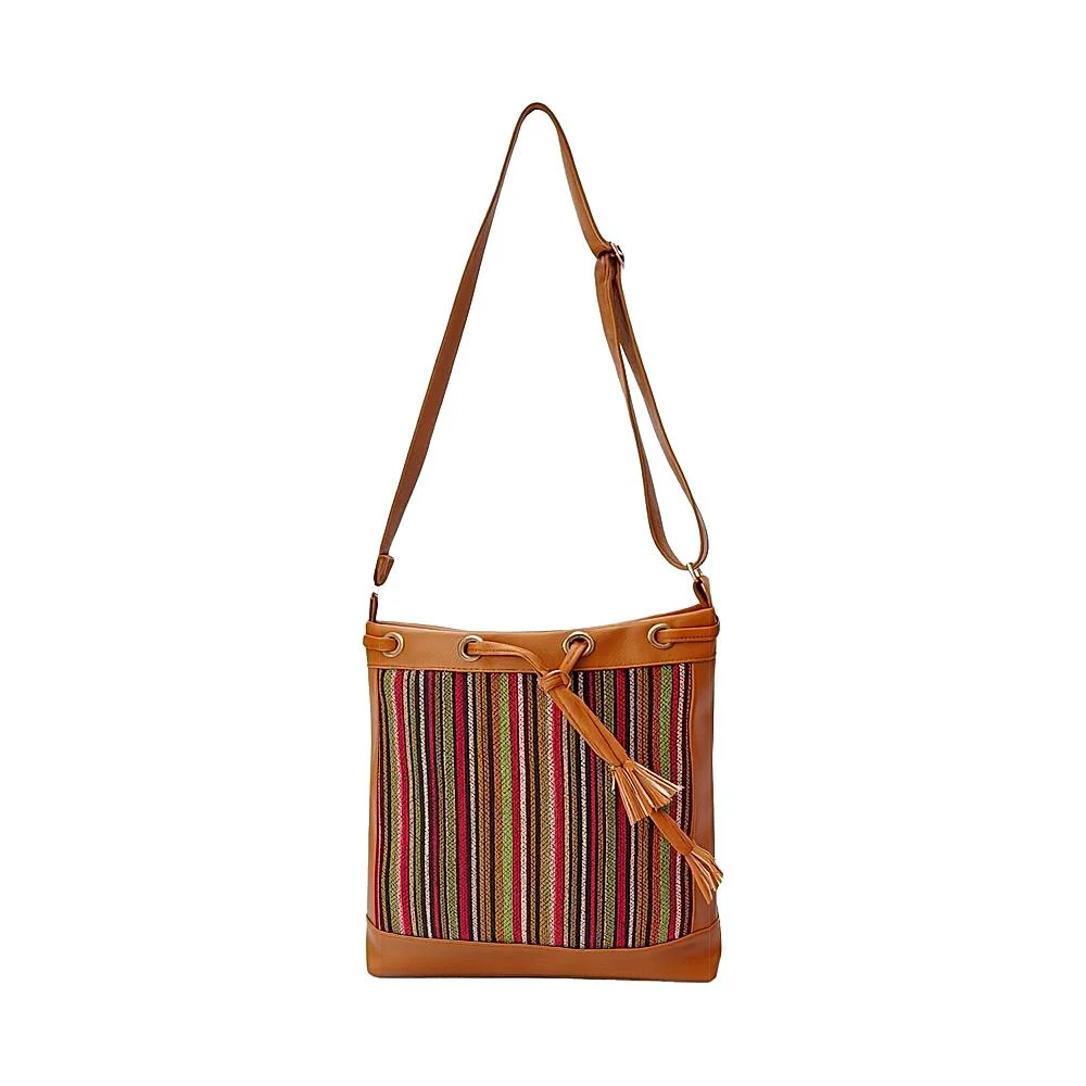 The Purani Jeans Jute Bucket Hand Bag - Multicolour