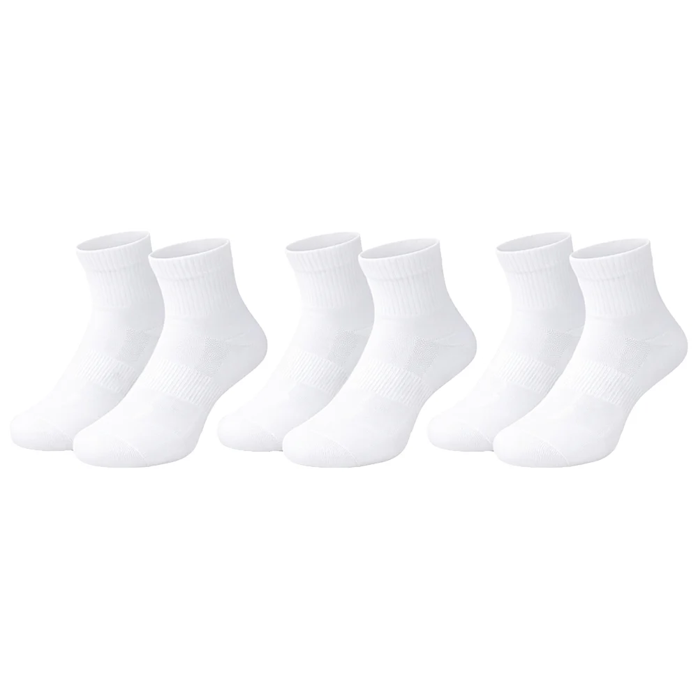 SL Special Mens Dry Fit Ankle Socks (White) Pack Of 3