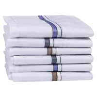 Crossline Cotton Men's Hanky (White) D1