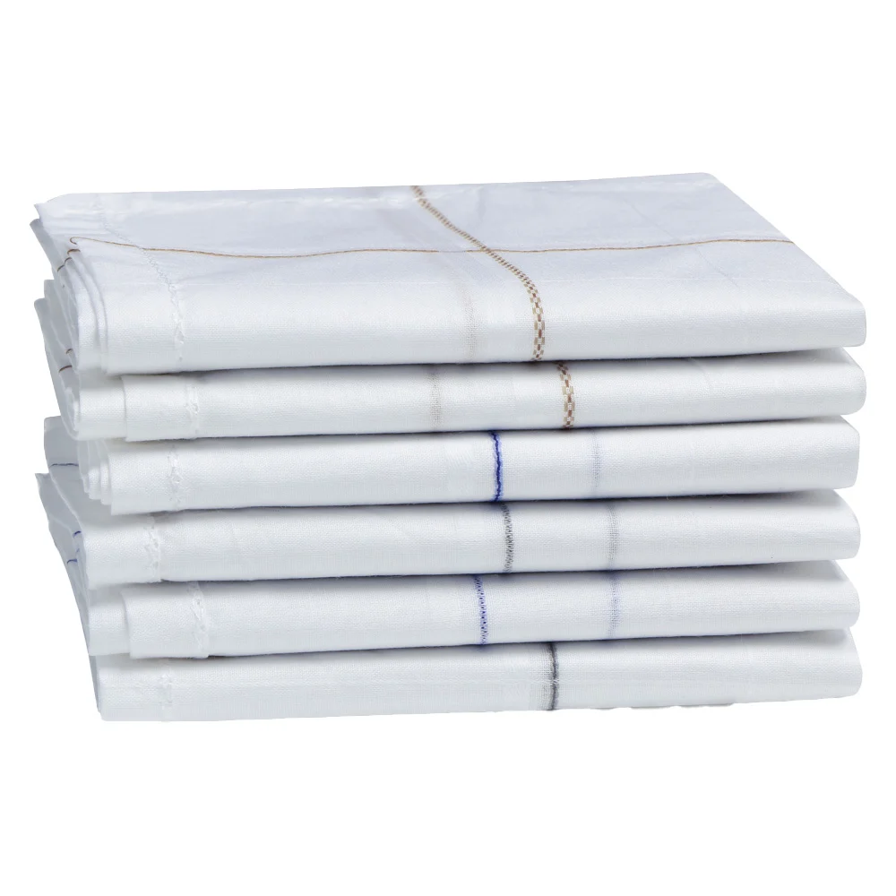 Crossline Cotton Men's Hanky (White) D3