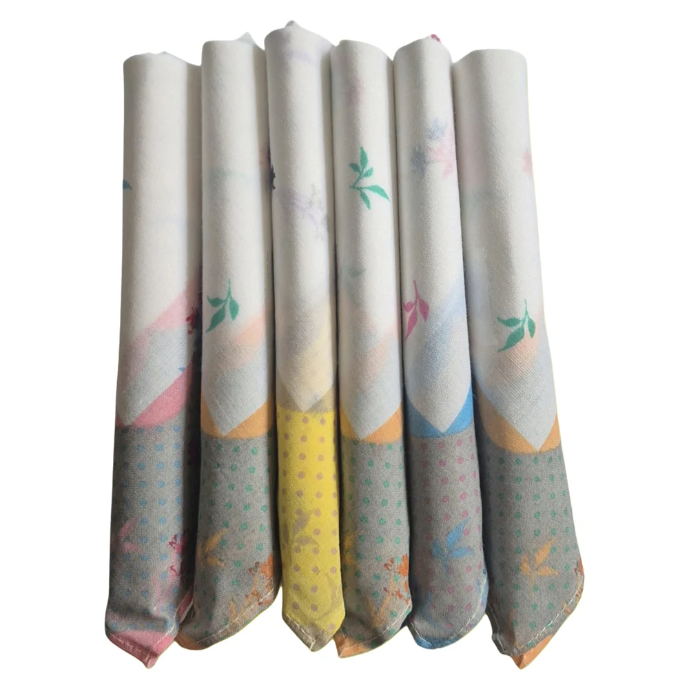 Crossline Cotton Ladies Hanky (Multicolour) D1