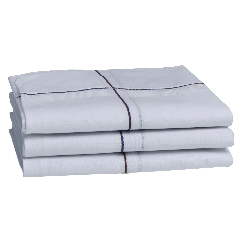Crossline Cotton Men's Hanky (White)
