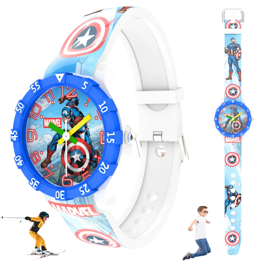 Dinsey Captain America Round Analog watch for kids (3 to 12 Years)