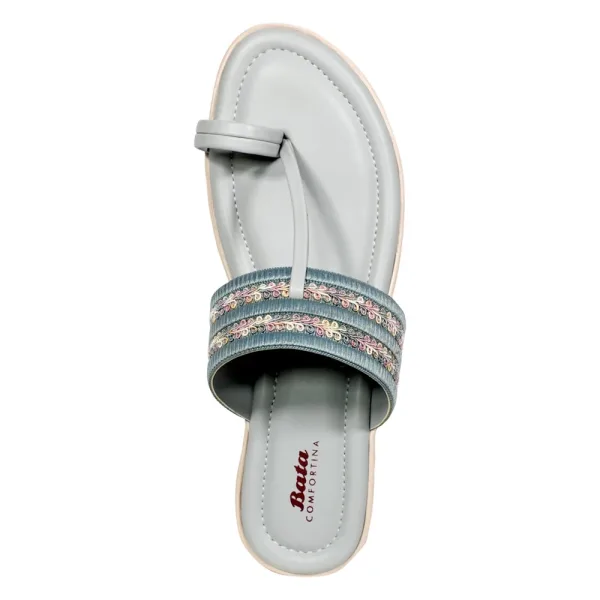 Bata Neon Tr Women's Chappal - Grey