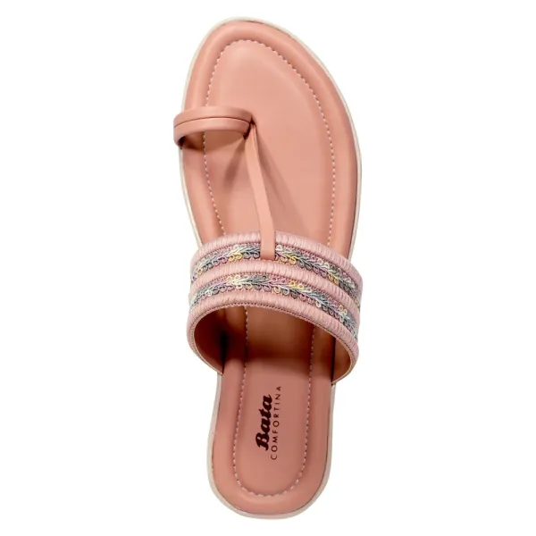 Bata Neon Tr Women's Chappal - Nude Pink