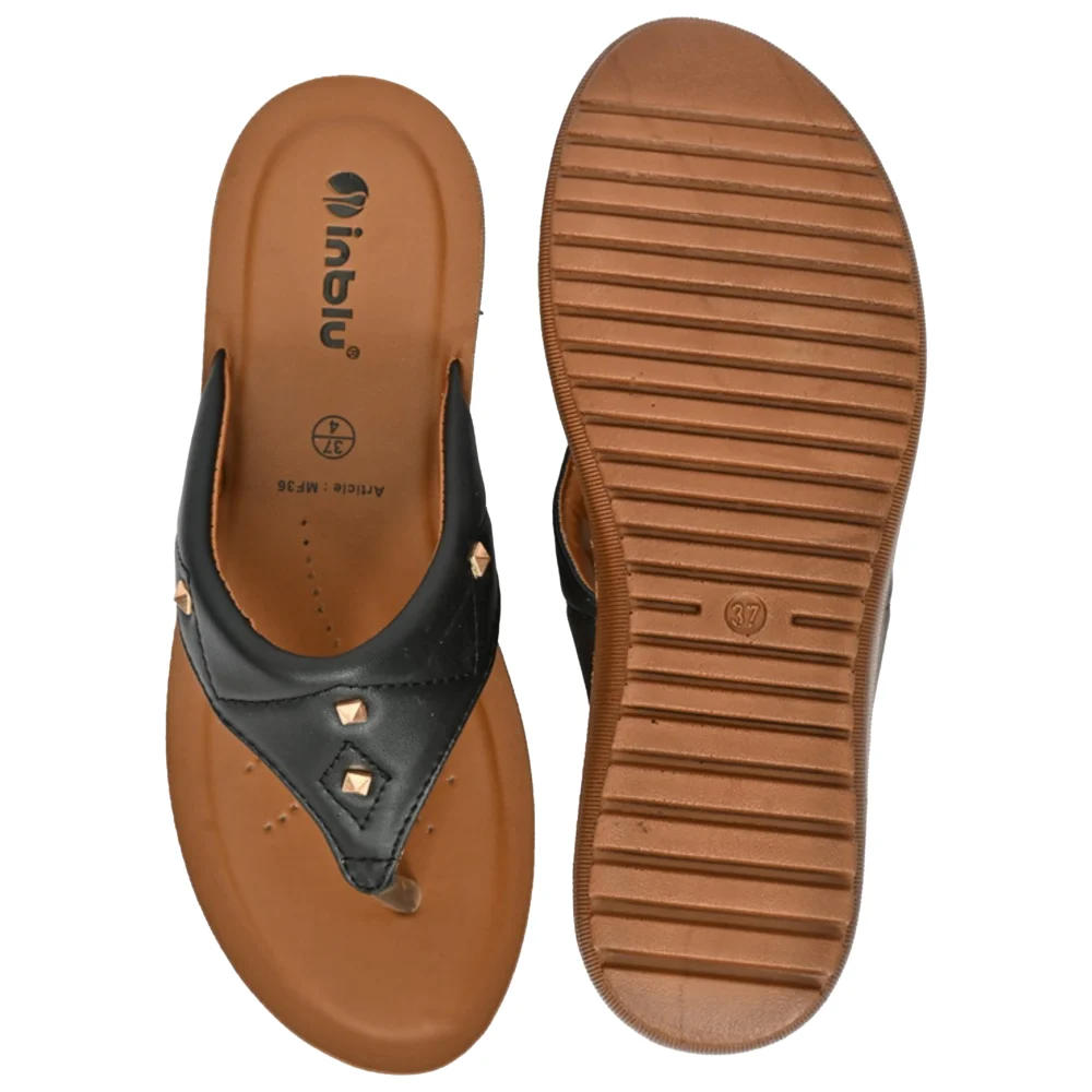 Inblu MF36 Ladies Chappal - Black