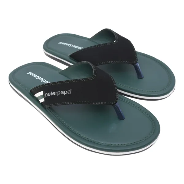 Peterpapa Men's Eva Sporty NUBUC Slipper (Black & Oliv)