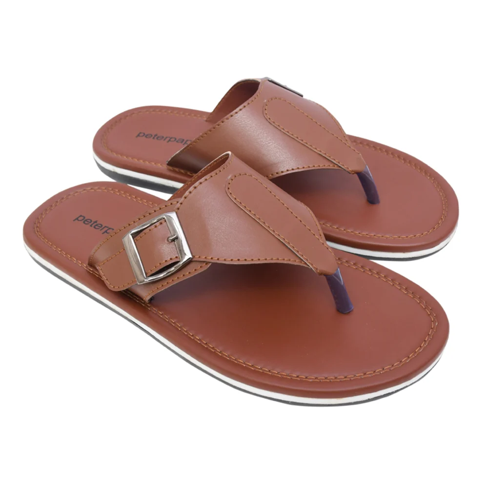 Peterpapa Men's Eva Fancy Buckle Slipper (Bombay Brown)