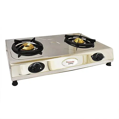 Butterfly Hippo Stainless Steel Gas Stove - 2 Burners