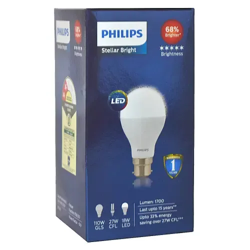 Philips White LED Bulb B22 6500K