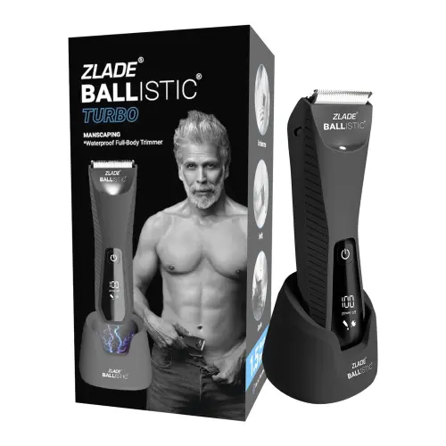 Zlade Ballistic TURBO 3.0 Full-Body Manscaping Trimmer For Men - Black