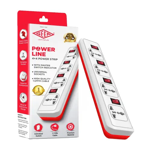 Geep Power Line 4+4 Power Strip