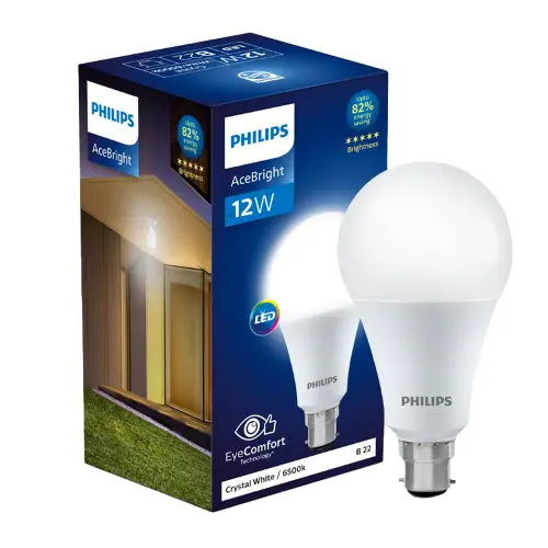 Philips AceBright LED Bulb B22 Crystal White 12 W