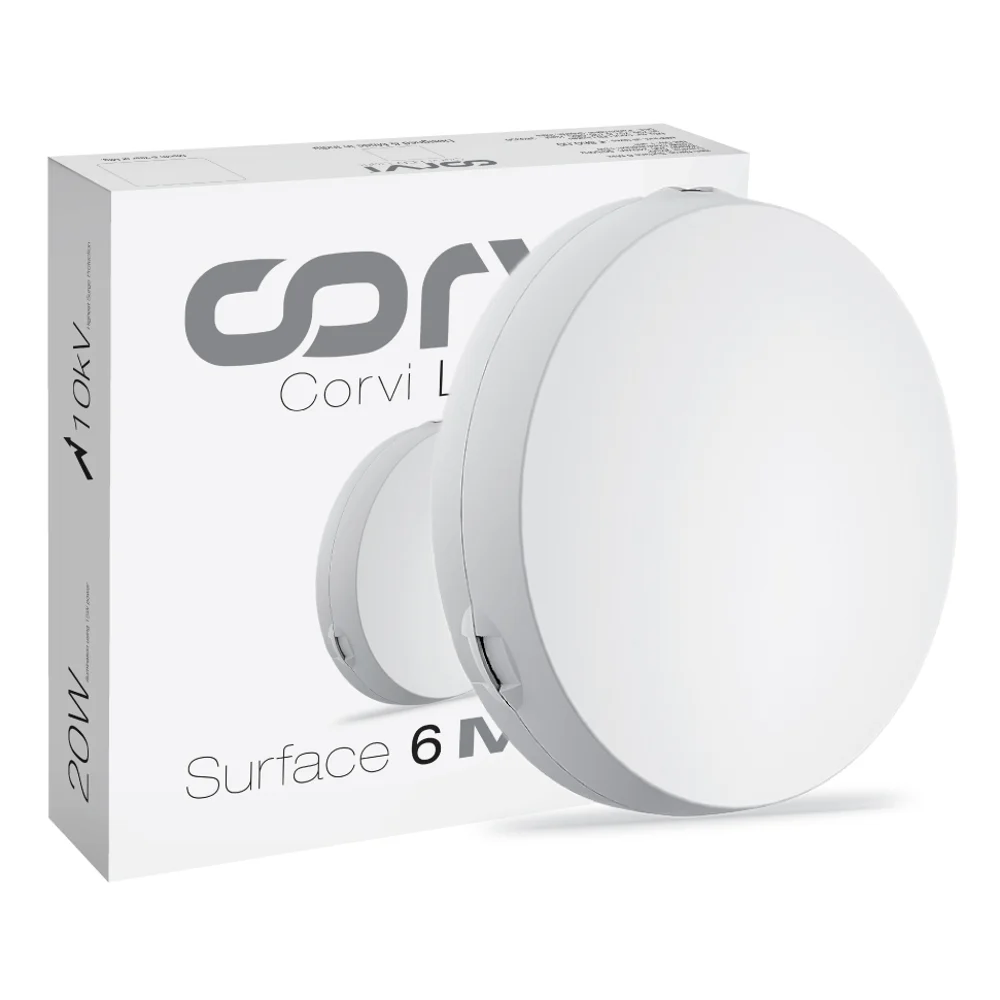 Corvi Led Light Surface 6 Round 15W (Slim Driverless Dimmable Full Glow) Milky White