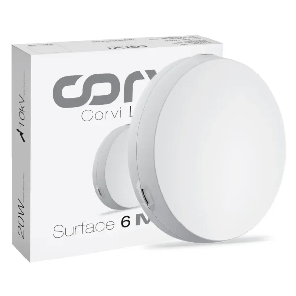 Corvi Led Light Surface 6 Round 15W (Slim Driverless Dimmable Full Glow) Easy White