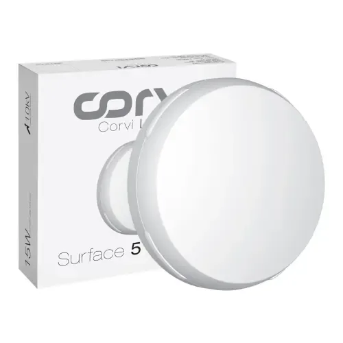 Corvi Led Light Surface 5 Round 12W (Slim Driverless Dimmable Full Glow) Easy White