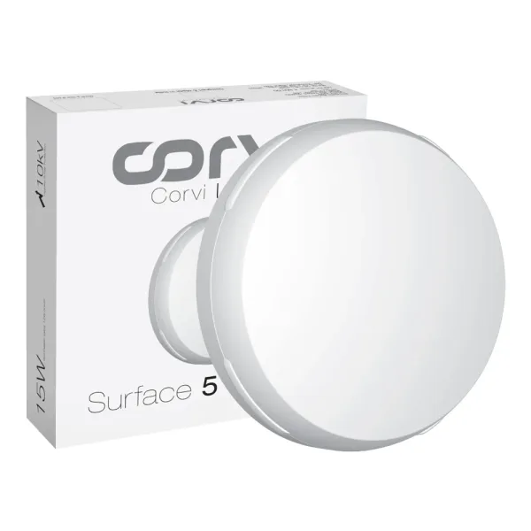 Corvi Led Light Surface 5 Round 12W (Slim Driverless Dimmable Full Glow) Warm White