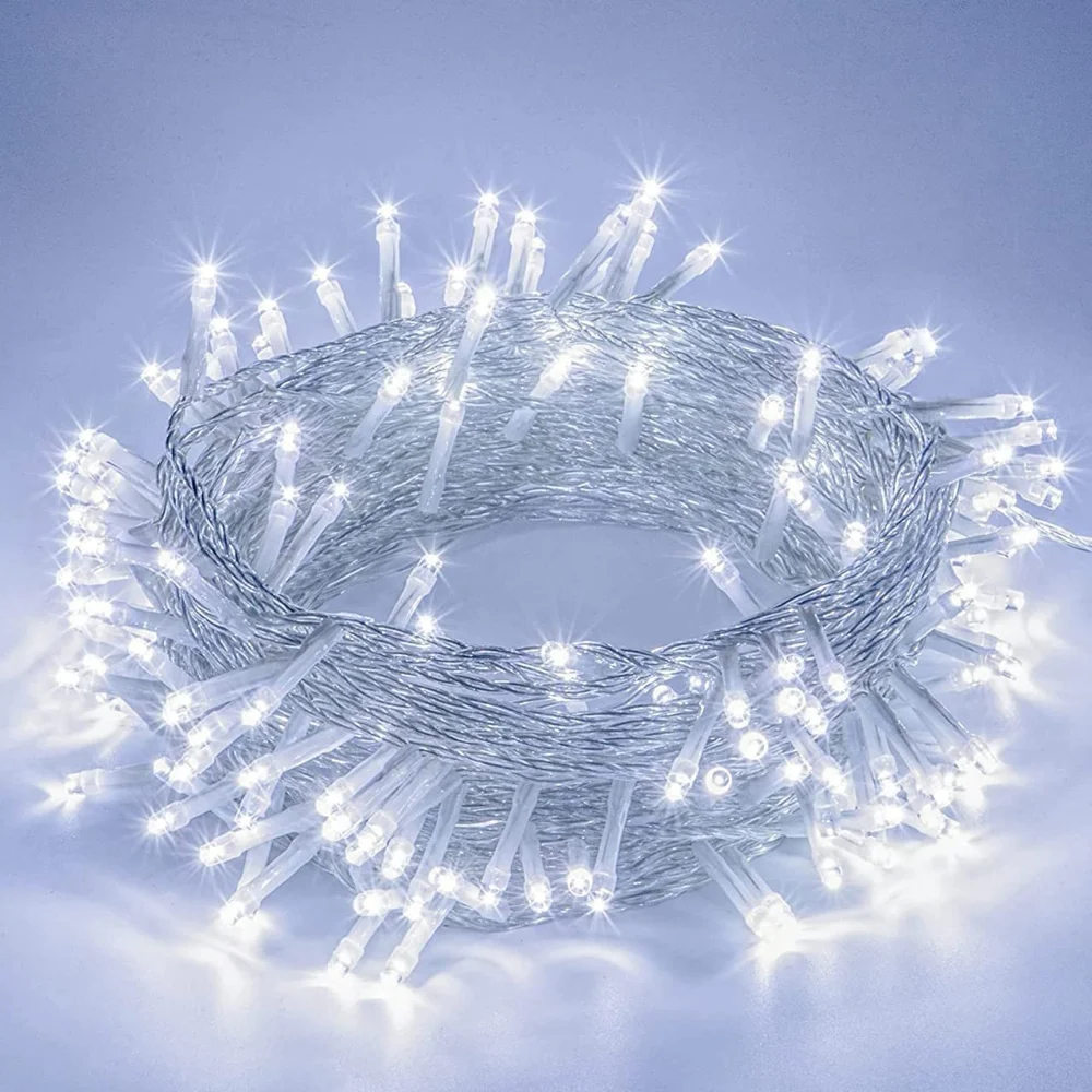 DesiDiya Decorative 38 Pixel Rice Light (White) - 12 Metres