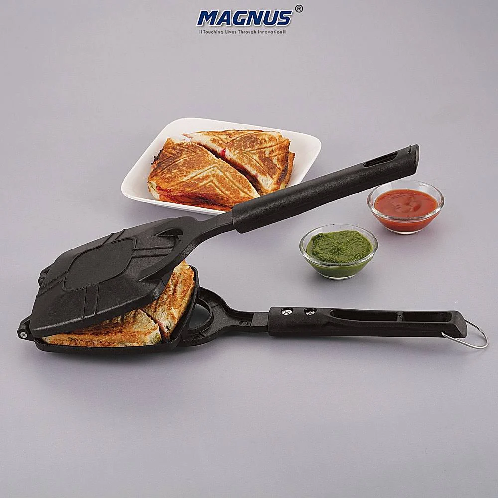 Magnus Non-Stick Optima 2-cut Sandwich Maker Gas Toaster - Black