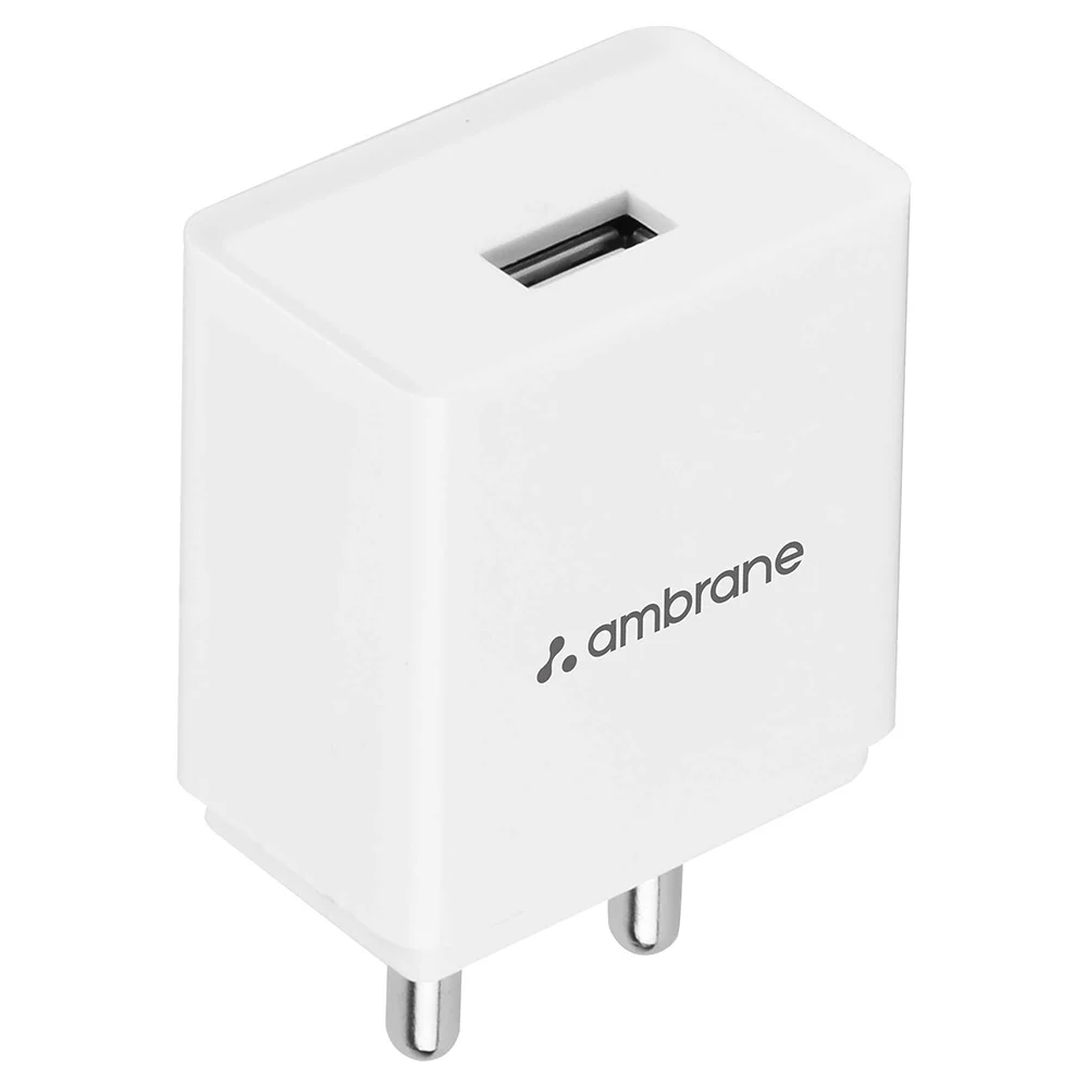 Ambrane Raap S 1 C Type/Micro USB Wall Charger (White) - 10.5 W