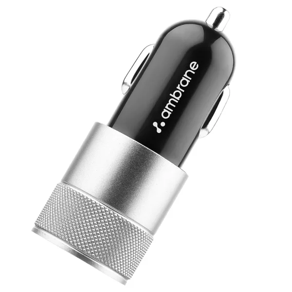 Ambrane Acc 74 M Dual USB Car Charger - Black