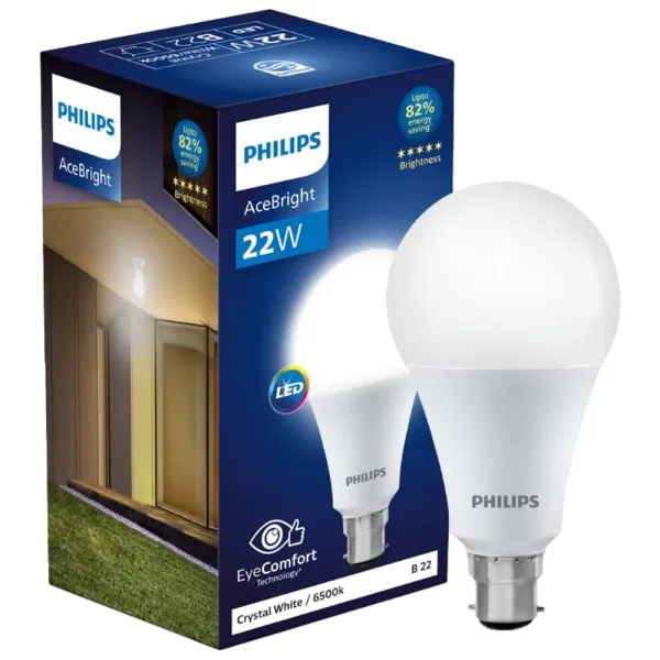 Philips Ace Bright Led Bulb (Crystal White) - 22 W