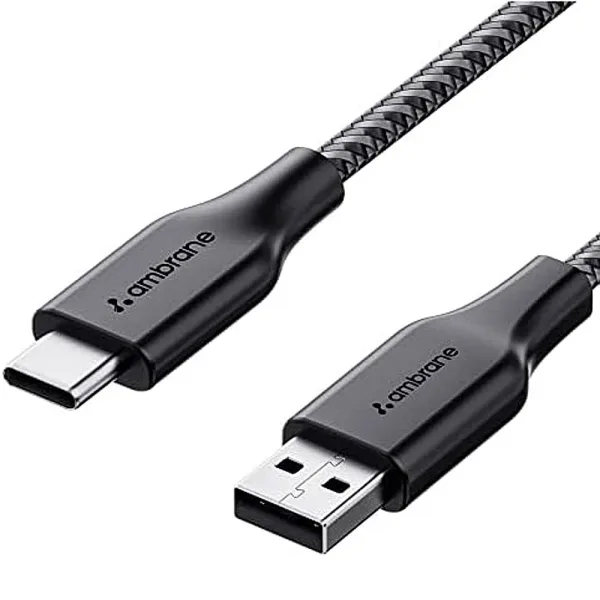 Ambrane USB Type-C Cable 3A - 1.5M (Black) RCT 15
