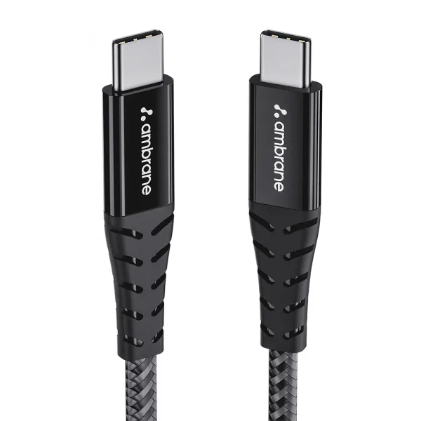 Ambrane Type-C To C Cable 3A - 1.5M (Black) RCTT 15