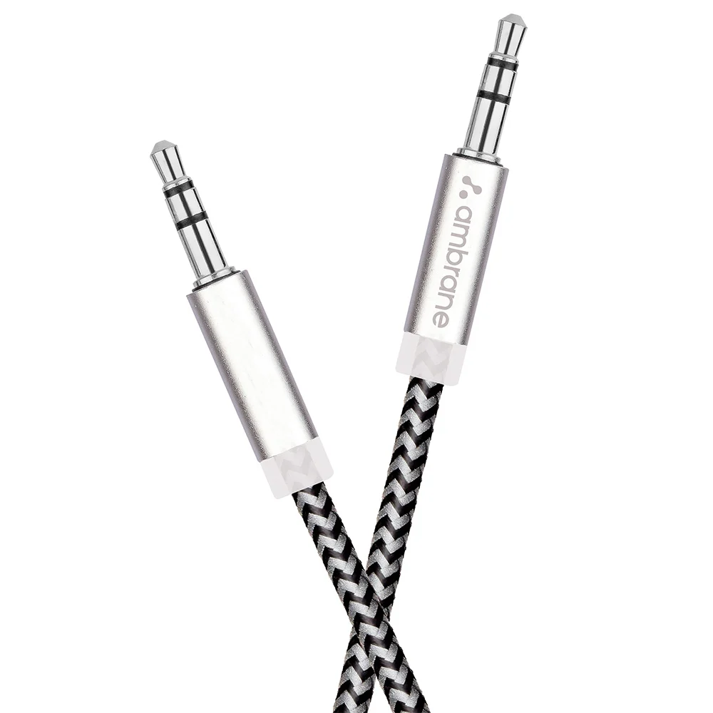 Ambrane Aux Cable 3.5mm - 1M (Black) ABCAX 10