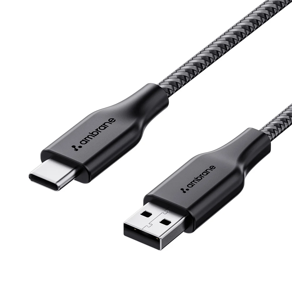 Ambrane Type-C Cable - 1M (Black) RCT 10