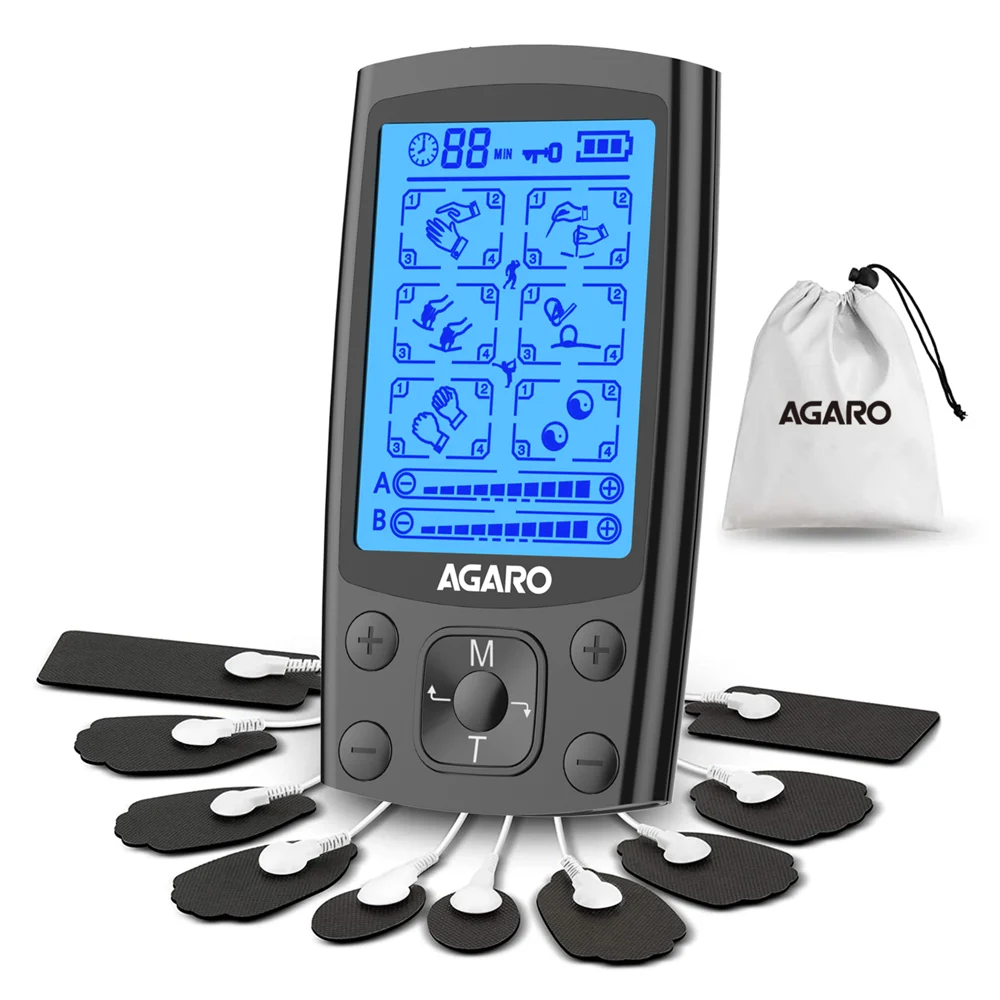 Agaro Tens Massager TS2421 For Muscle Pain Stimulator - Black