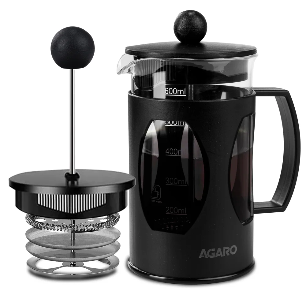 Agaro Elite French Press - 600 ml (Black)