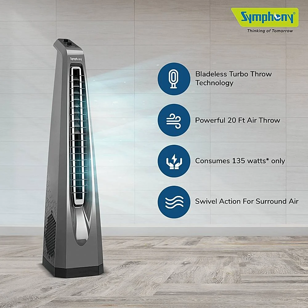 Symphony Surround Bladeless Tower Fan (AFNTF001) - Grey