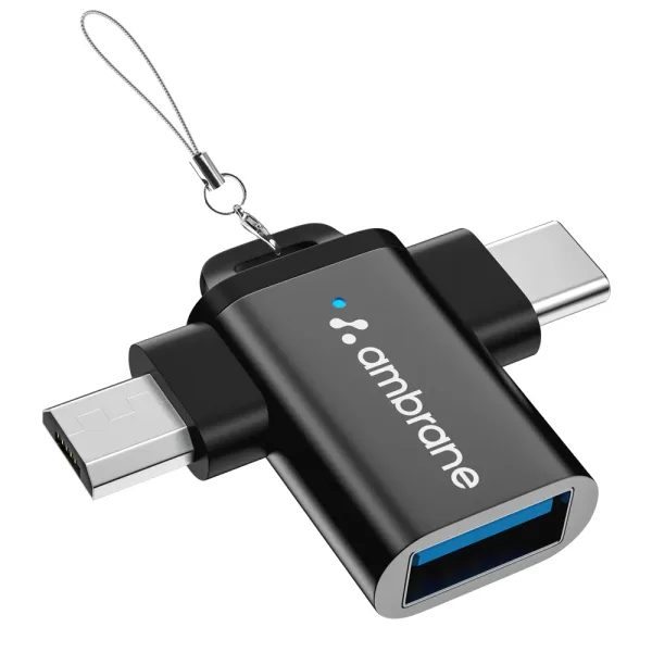 Ambrane 2 In 1 OTG Adapter (Black)