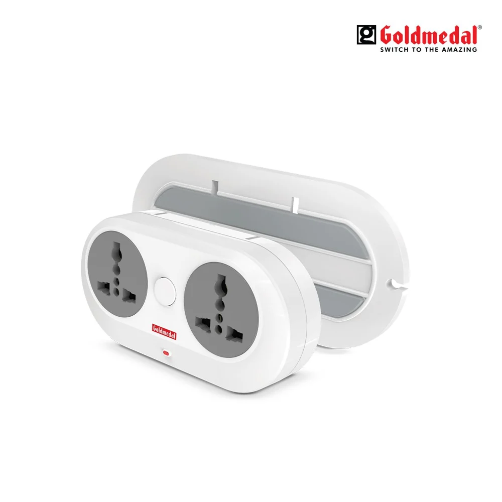 Goldmedal Wall-e Travel Adaptor with Mobile Stand - White