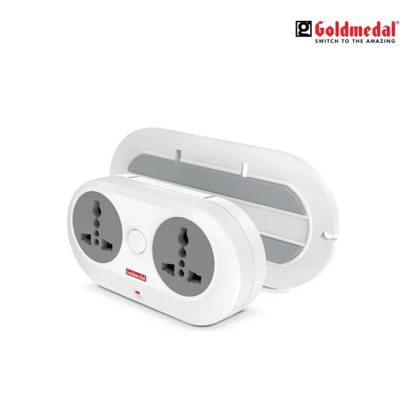 Goldmedal Wall-e Travel Adaptor with Mobile Stand - White