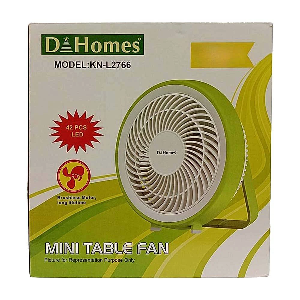 D Homes Rechargeable Mini Table Fan