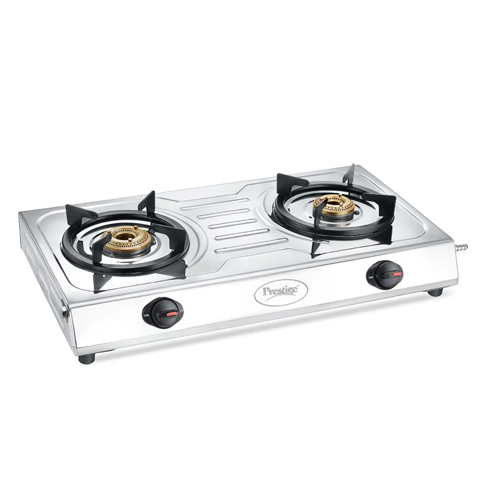 Prestige Prime Stainless Steel L.P. Gas Stove - 2 Burners