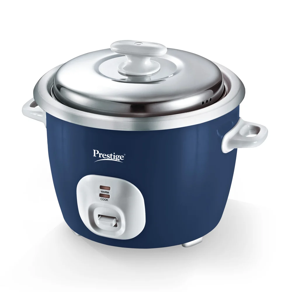 Prestige Cute Electric Rice Cooker + 2 Stainless Steel Cooking Pan - 700 W