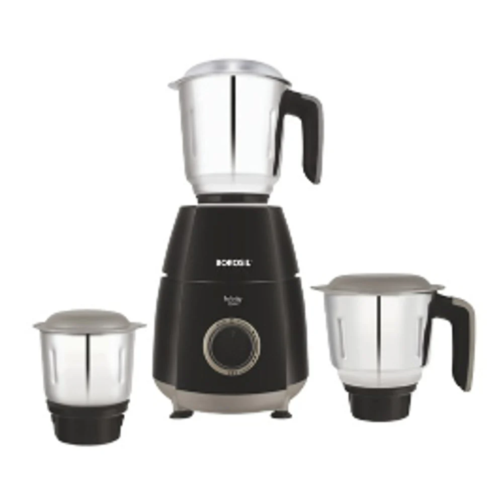 Borosil Infinty 3 Jar Electric Mixer Grinder (Black) - 750 W