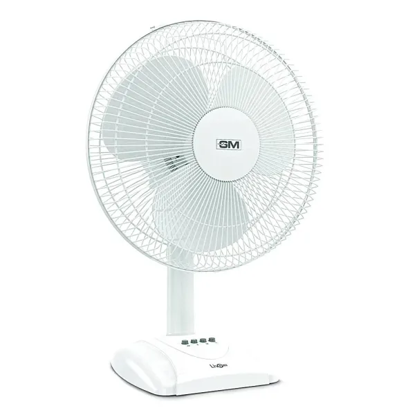 Gm Livo Plus Electric Table Fan 400 Mm - White