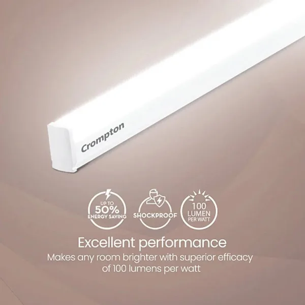 Crompton Laser Ray Smile LED Batten (White) - 24 W