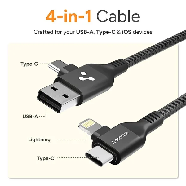 AMBRANE AC4CL11 4IN1 CABLE (Black-Grey)