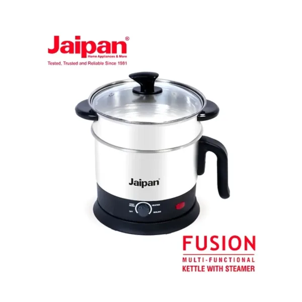 Jaipan Fusion Multi Functional Kettle with Steamer 600W (Silver) - 1.5L