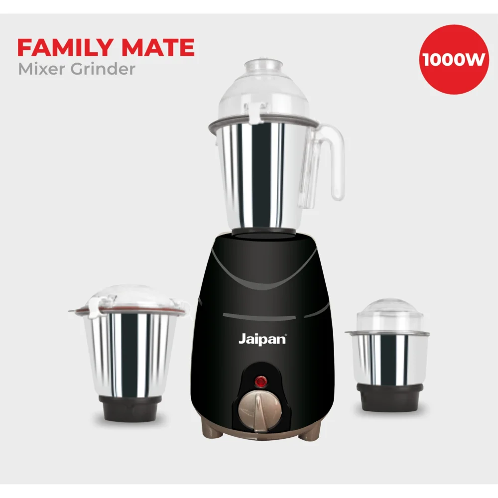 Jaipan 1000W Family Mate Mixer Grinder (Black)