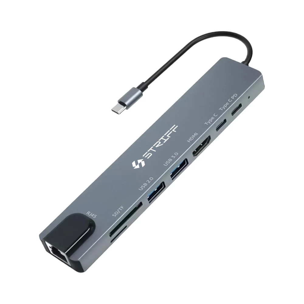 Striff 8in1 TypeC USB HUB (Grey)