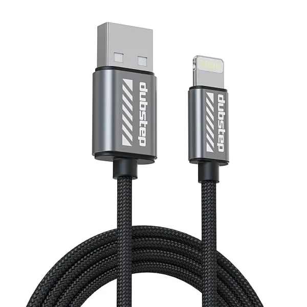Dubstep Blaze Flash 20W Type A To L Charging Cable -1.25M (Grey)