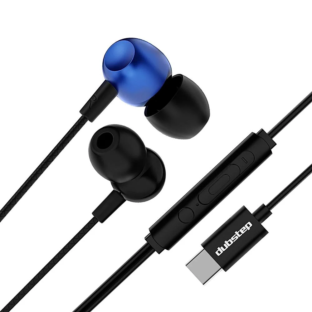 Dubstep Squad M11 Type-C Earphones With Mic (Blue & Black)